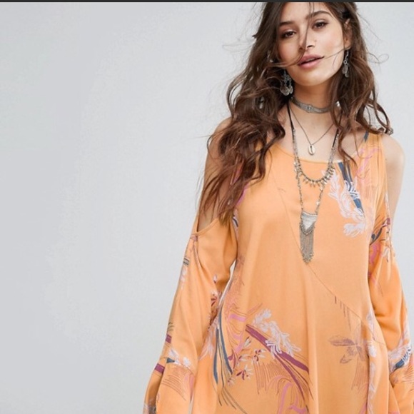 Free People Clear Skies Orange Dress - Picture 3 of 8
